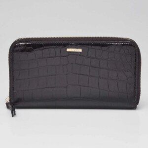 Fendi Black Alligator Zippy Wallet